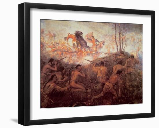 The Death of General Braddock Near Fort Duquesne-English-Framed Giclee Print