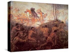 The Death of General Braddock Near Fort Duquesne-English-Stretched Canvas