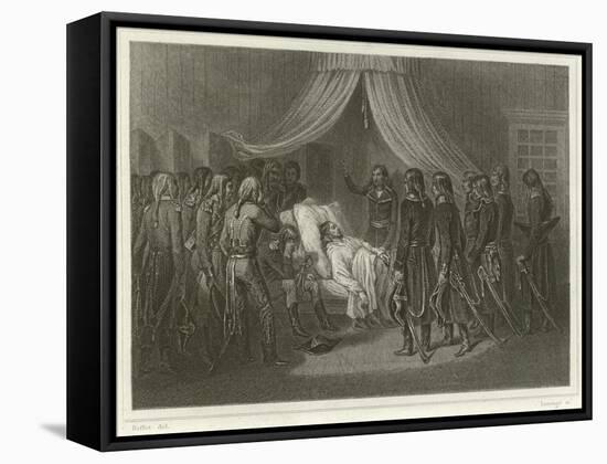 The Death of General Hoche-Denis Auguste Marie Raffet-Framed Stretched Canvas