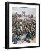 The Death of General Margallo, the Rif War, Morocco, 1893-null-Framed Giclee Print