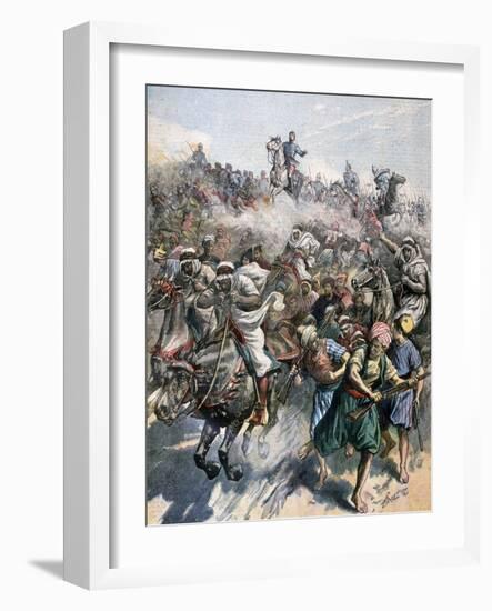 The Death of General Margallo, the Rif War, Morocco, 1893-null-Framed Giclee Print