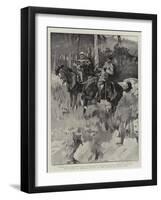 The Death of General Symons at the Battle of Talana Hill-Frank Craig-Framed Giclee Print
