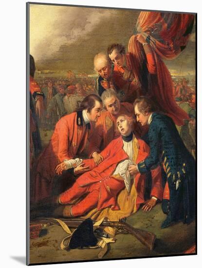 The Death of General Wolfe (1727-59), C.1771 (Detail)-Benjamin West-Mounted Giclee Print