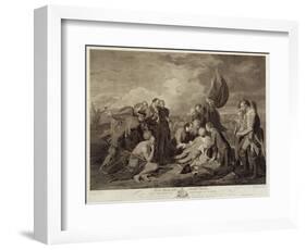 The Death of General Wolfe (1727-59), Engraved by William Woollett (1735-85) C.1776 (Engraving)-Benjamin West-Framed Giclee Print