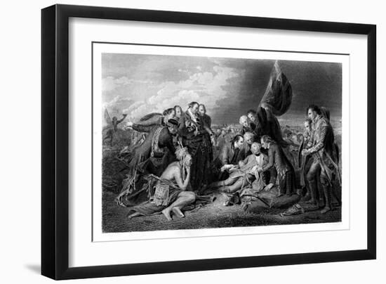 The Death of General Wolfe, 1759-S Smith-Framed Giclee Print