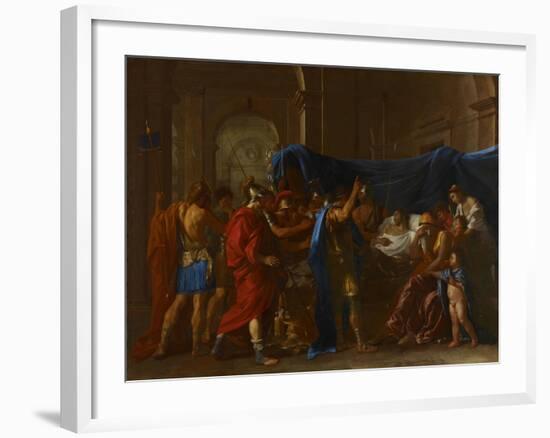 The Death of Germanicus, 1627-Nicolas Poussin-Framed Giclee Print