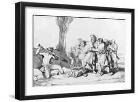 The Death of Grand Duke Oleg, before 1839-Fyodor Antonovich Bruni-Framed Giclee Print