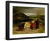 The Death of Hassan, or Turkish Officer Killed in the Mountains (1825)-Eugene Delacroix-Framed Giclee Print