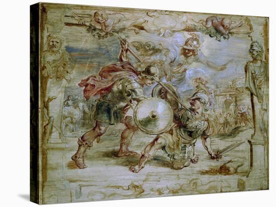 The Death of Hector, 1630-1635-Peter Paul Rubens-Stretched Canvas