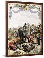 The Death of Henri De La Tour D'Auvergne, Vicomte De Turenne-Maurice Leloir-Framed Art Print