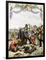 The Death of Henri De La Tour D'Auvergne, Vicomte De Turenne-Maurice Leloir-Framed Art Print