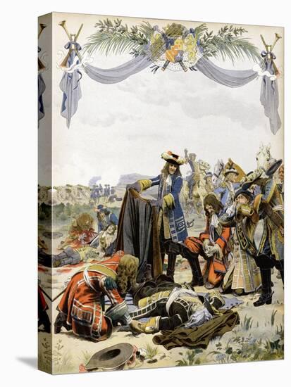 The Death of Henri De La Tour D'Auvergne, Vicomte De Turenne-Maurice Leloir-Stretched Canvas