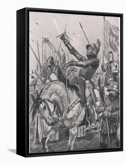 The Death of Henry Hotspur, 21st July 1403, Illustration from 'British Battles on Land and Sea',…-Richard Caton Woodville-Framed Stretched Canvas