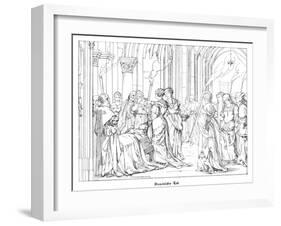 The Death of Henry of Meissen, Named Frauenlob-Alfred Rethel-Framed Giclee Print