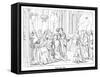 The Death of Henry of Meissen, Named Frauenlob-Alfred Rethel-Framed Stretched Canvas