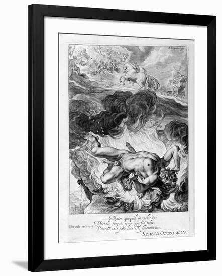 The Death of Hercules, 1655-Michel de Marolles-Framed Giclee Print