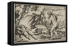 The Death of Hercules, from the Labours of Hercules, 1548-Hans Sebald Beham-Framed Stretched Canvas