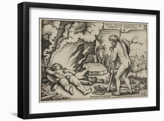 The Death of Hercules, from the Labours of Hercules, 1548-Hans Sebald Beham-Framed Giclee Print