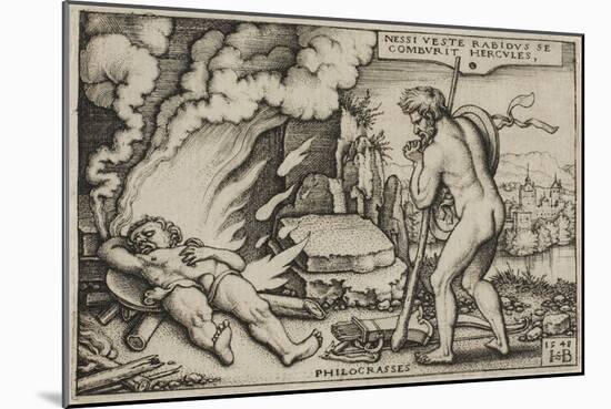 The Death of Hercules, from the Labours of Hercules, 1548-Hans Sebald Beham-Mounted Giclee Print