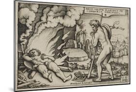 The Death of Hercules, from the Labours of Hercules, 1548-Hans Sebald Beham-Mounted Giclee Print