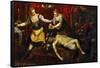 The Death of Holofernes-Jacopo Robusti Tintoretto-Framed Stretched Canvas