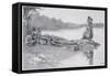 The Death of Indian Chief Alexander, Brother of King Philip-Howard Pyle-Framed Stretched Canvas