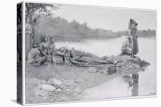 The Death of Indian Chief Alexander, Brother of King Philip-Howard Pyle-Stretched Canvas