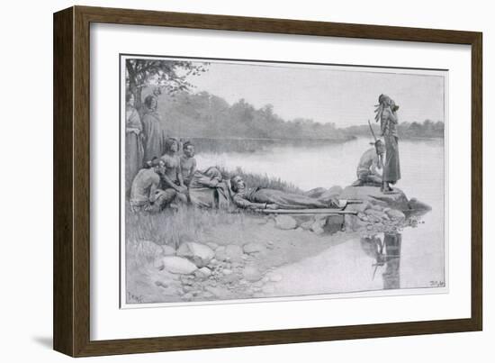 The Death of Indian Chief Alexander, Brother of King Philip-Howard Pyle-Framed Giclee Print