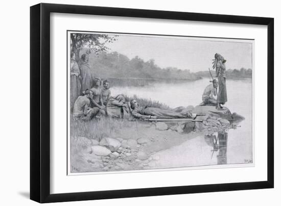 The Death of Indian Chief Alexander, Brother of King Philip-Howard Pyle-Framed Giclee Print