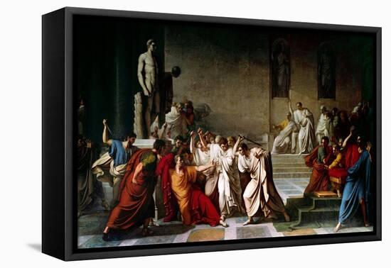 The Death of Julius Caesar, 1805-06 (Oil on Canvas)-Vincenzo Camuccini-Framed Stretched Canvas