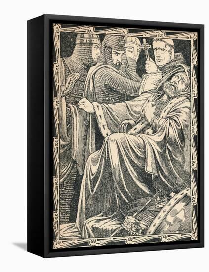 The Death of King John, 1902-Patten Wilson-Framed Stretched Canvas