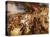 The death of King Josiah at Megiddo - Bible-William Brassey Hole-Stretched Canvas