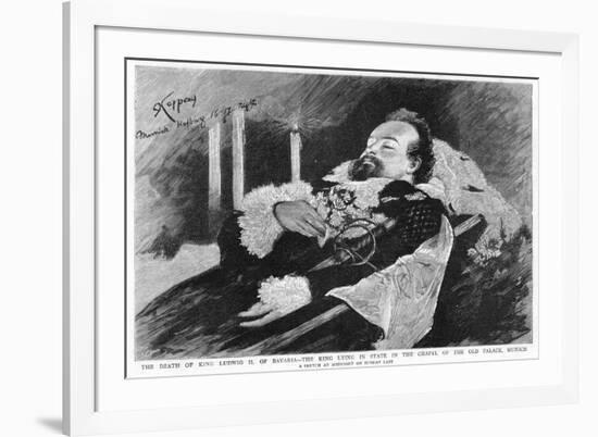 The Death of King Ludwig II of Bavaria (1845-188), 1886-null-Framed Giclee Print