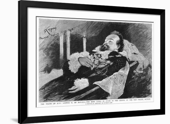 The Death of King Ludwig II of Bavaria (1845-188), 1886-null-Framed Giclee Print