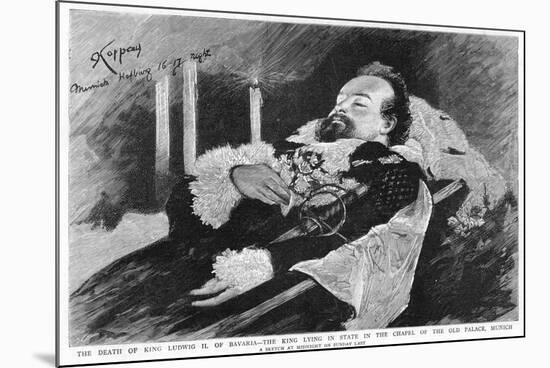 The Death of King Ludwig II of Bavaria (1845-188), 1886-null-Mounted Giclee Print