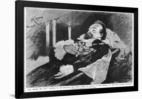 The Death of King Ludwig II of Bavaria (1845-188), 1886-null-Framed Giclee Print