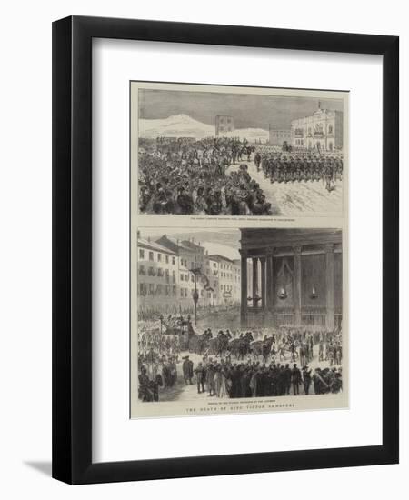 The Death of King Victor Emmanuel-null-Framed Premium Giclee Print