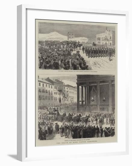 The Death of King Victor Emmanuel-null-Framed Giclee Print