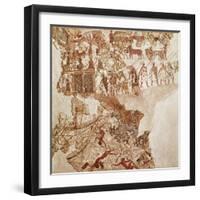 The Death of Libyans, Akrotiri Fresco, Thera-null-Framed Giclee Print