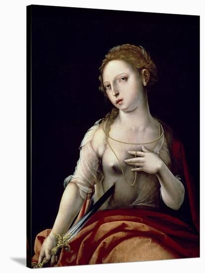 The Death of Lucretia, 1501-1550-Maestro Del Papagayo-Stretched Canvas