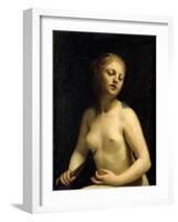 The Death of Lucretia, 17th Century-Guido Cagnacci-Framed Giclee Print