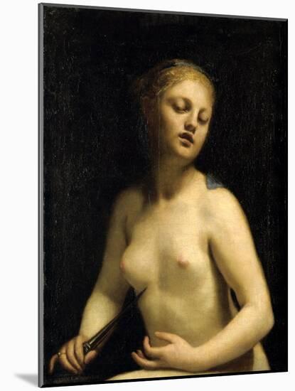 The Death of Lucretia, 17th Century-Guido Cagnacci-Mounted Giclee Print