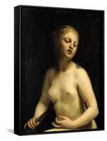 The Death of Lucretia, 17th Century-Guido Cagnacci-Framed Stretched Canvas