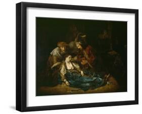 The Death of Lucretia, Mid 1640S-Rembrandt van Rijn-Framed Giclee Print