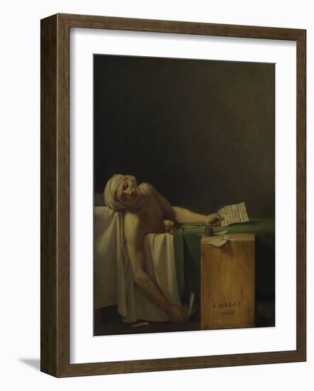 The Death of Marat, 1793-Jacques Louis David-Framed Giclee Print
