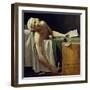 The Death of Marat (John Paul Marat (1743-1793) Murdered). Detail. Painting by Jacques Louis David-Jacques Louis David-Framed Giclee Print