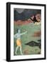 The death of Maricha, 1913-K Venkatappa-Framed Giclee Print