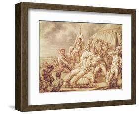 The Death of Marquis de Montcalm de Saint-Veran-Jean Antoine Watteau-Framed Giclee Print