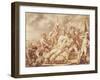 The Death of Marquis de Montcalm de Saint-Veran-Jean Antoine Watteau-Framed Giclee Print