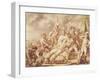 The Death of Marquis de Montcalm de Saint-Veran-Jean Antoine Watteau-Framed Giclee Print